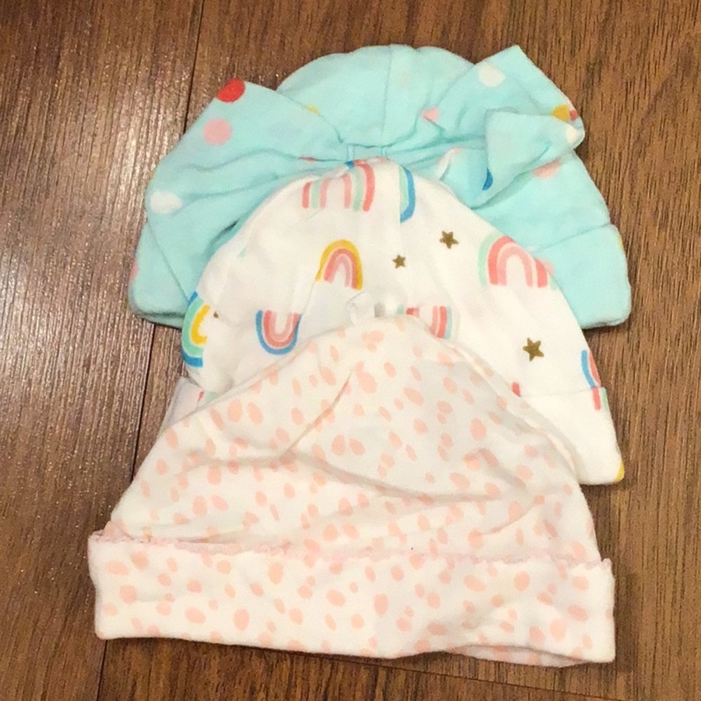 Gerber Blue and White Baby Hats Soft and Stylish